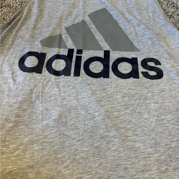 Adidas Light Gray Racerback Tank - Picture 2 of 3